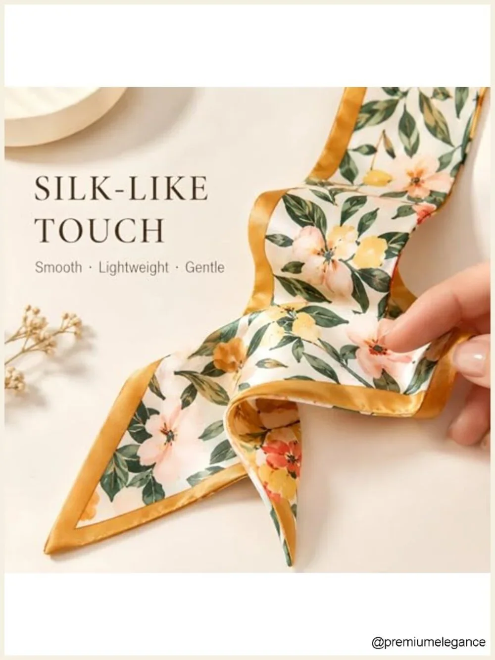 24 Silk-Like Polyester Fashion Scarves Multifunctional Neck Hair Bag Scarf Set